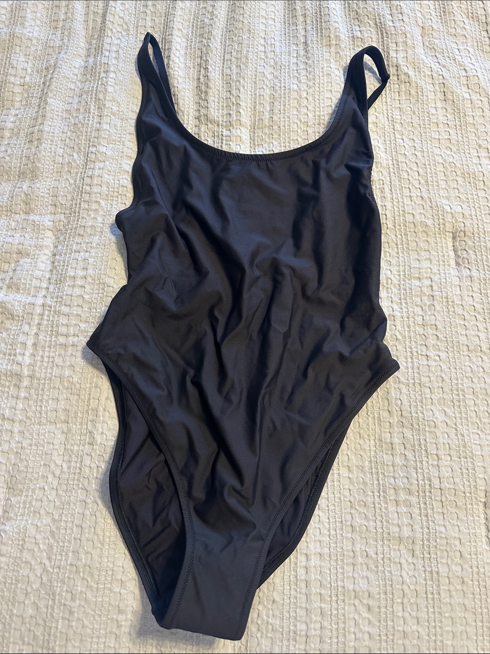 SKIMS Black Scoop-Neck One-Piece